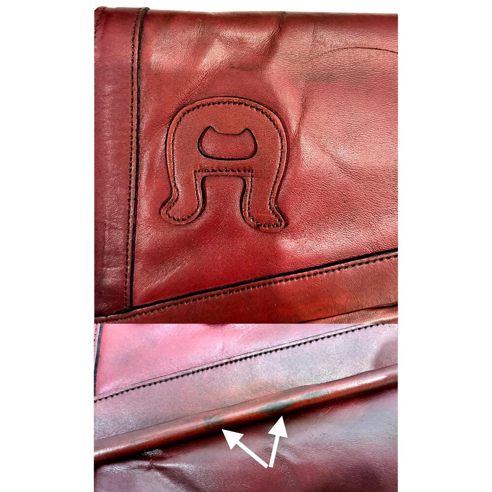 Vintage Etienne Aigner Cordovan Leather Envelope Clutch Shoulder Bag Handmade - Picture 14 of 14